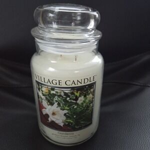 Village Candle Gardenia Jasmine Lily Retired 2 Wick 21.25 Oz Made in Maine USA